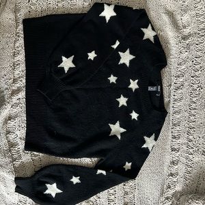 Cashmere Sweater by Aqua,  Black and White Star